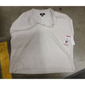 DKNY Women's Modern Fit Sleeveless Collared V-Neck Sweater